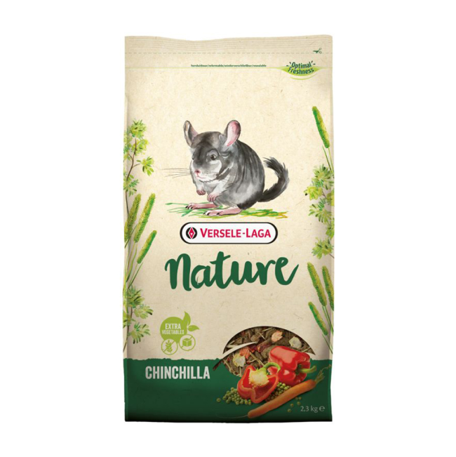 Cream & green bag of Verslele-Laga Chinchilla Food