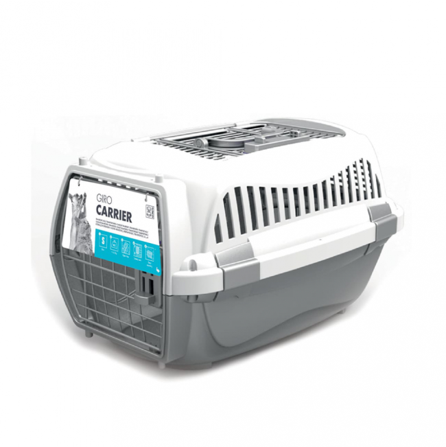 Grey & white giro pet carrier