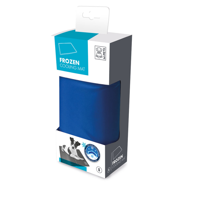Blue folded cooling mat in box