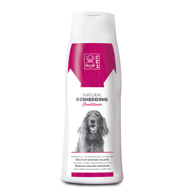 Pink &amp; white bottle of deshedding conditioner