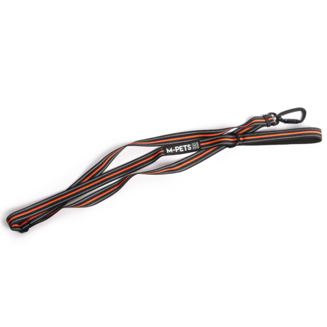 Black & orange hiking dog lead
