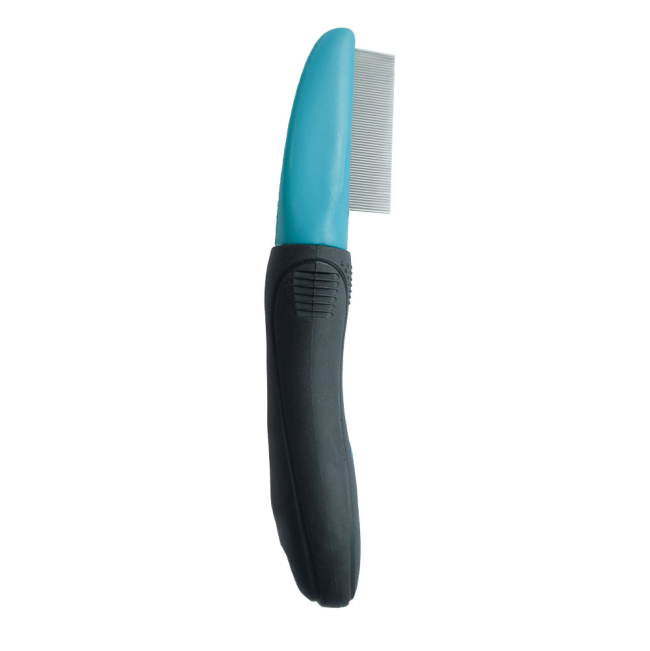 Turquoise & black flea comb