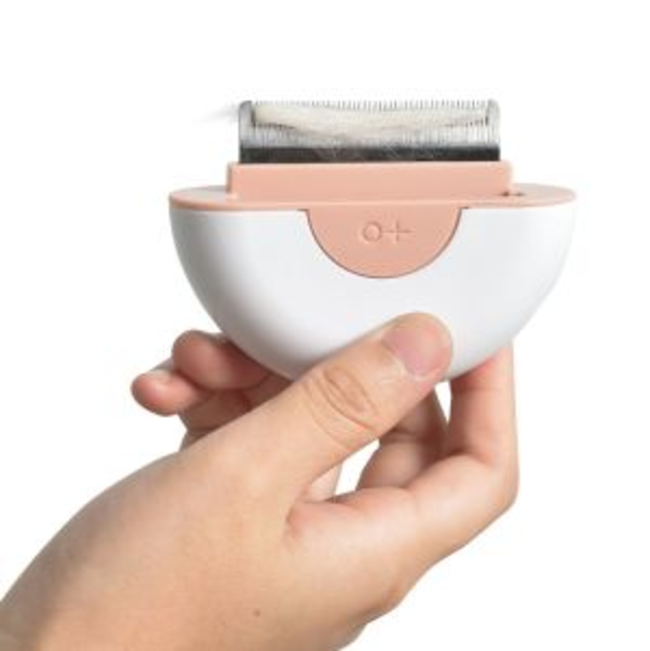 Brush with pet hair on it