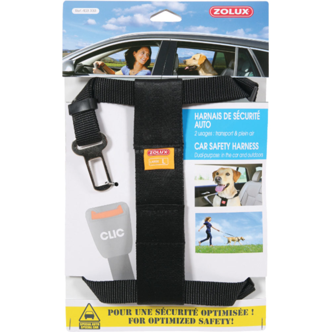 black material zolux car safety harness large