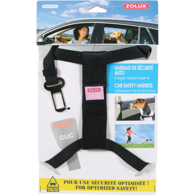 black material zolux car safety harness small