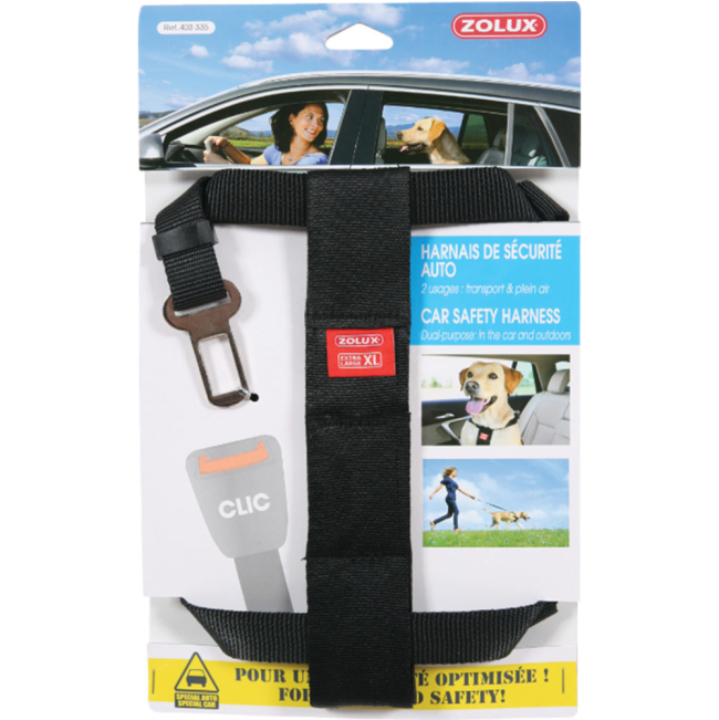 black material zolux car safety harness XLarge