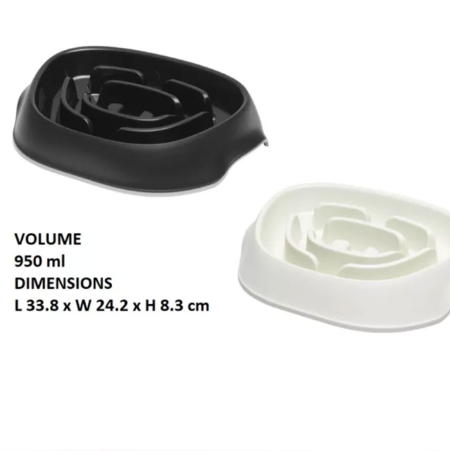 slow feeder dog bowl dimensions