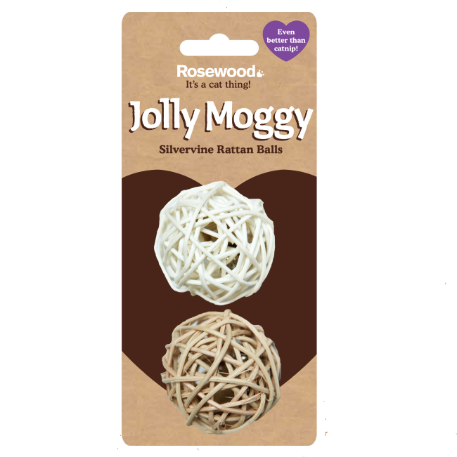 Silvervine Rattan Balls Cat Toys - 2 Pack