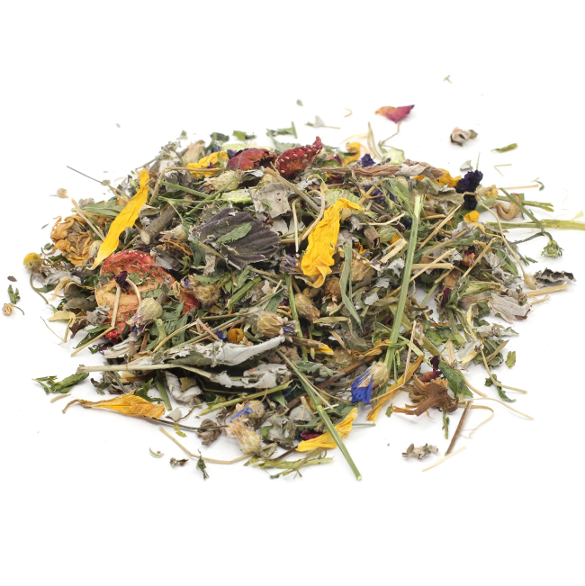 Naturals Summer Harvest Small Pet Treat grass with flowers and treats