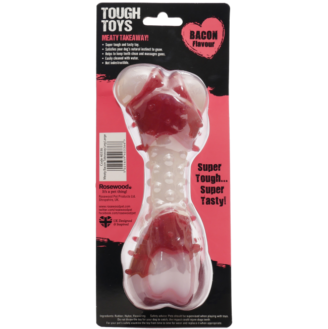 Rosewood Meaty Bacon Takeaway Bone Large back packaging