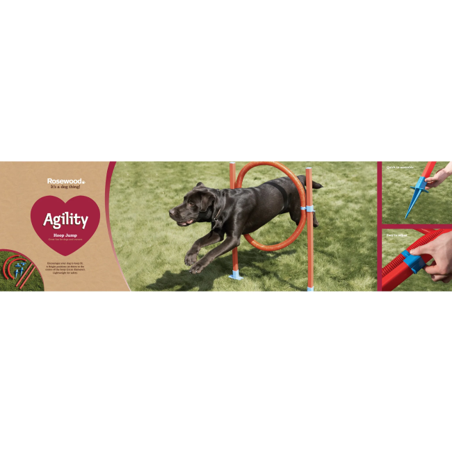 Rosewood Agility Hoop Jump picture of packaging with black dog on front