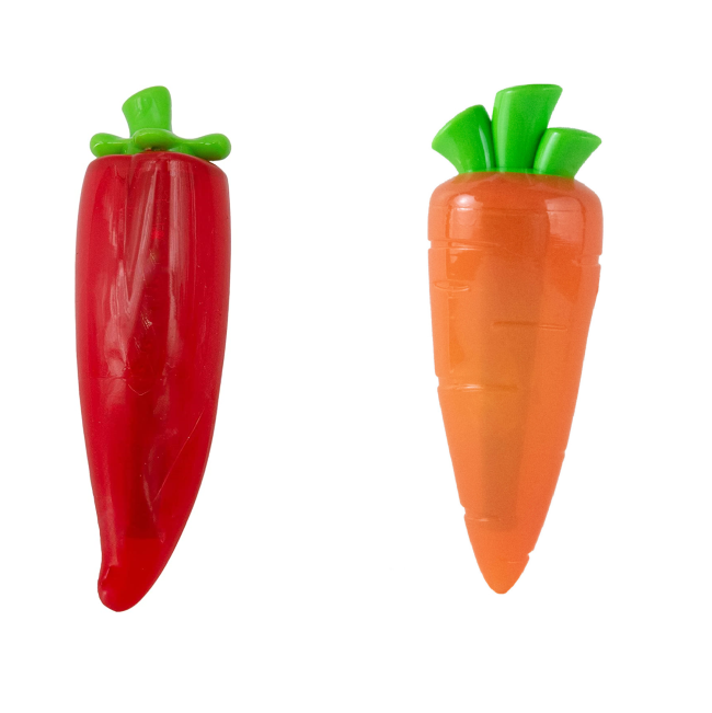 Crunch Veggies Dog Chew Toys pepper and carrot