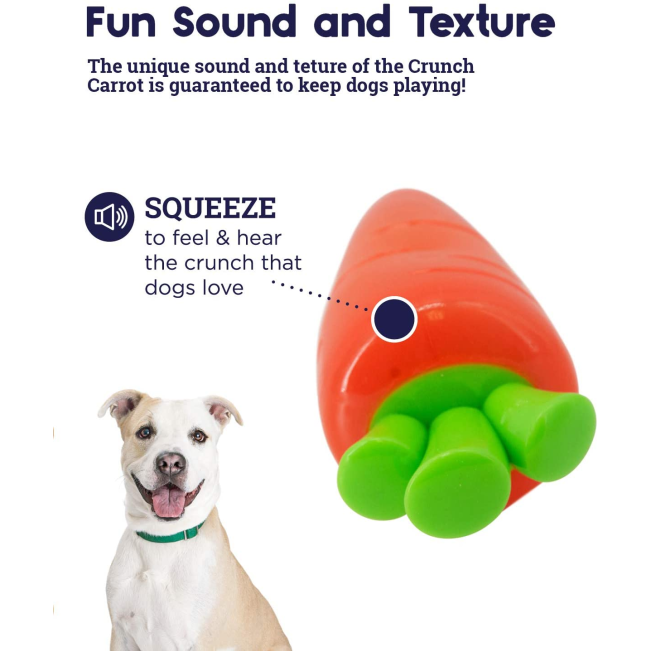 Crunch Veggies Dog Chew Toys carrot texture and sound