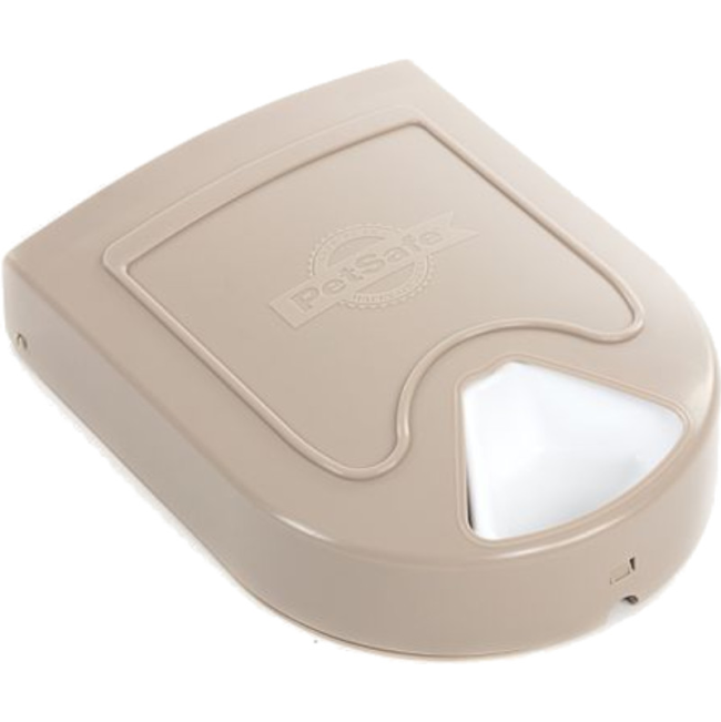5 Meal Pet Feeder brown plastic material, side view