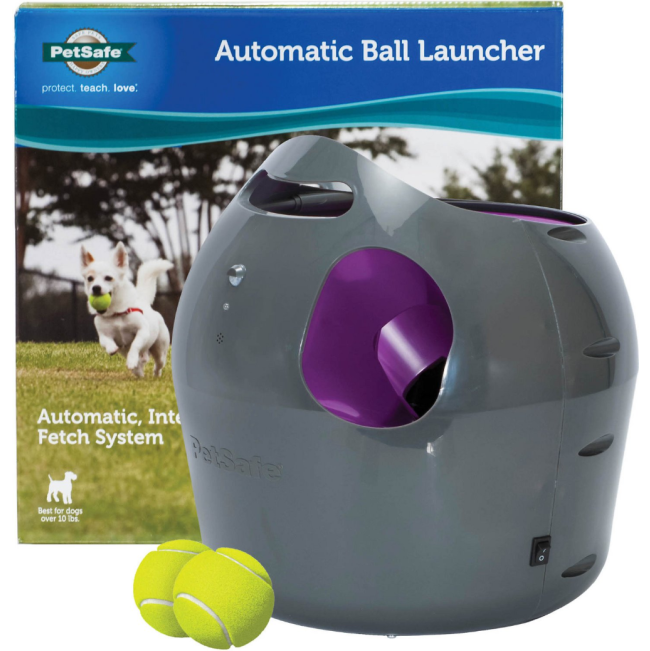 Automatic Ball Launcher with packaging in background