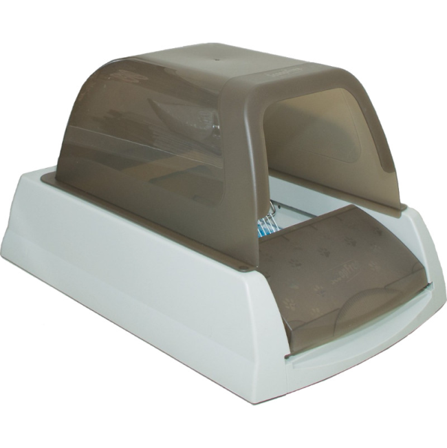 ScoopFree™ Ultra Self-Cleaning Litter Box light and dark grey side views