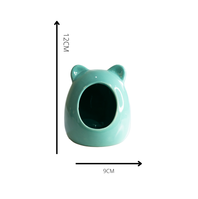 Beeztees Ceramic Rodent House scale to size
