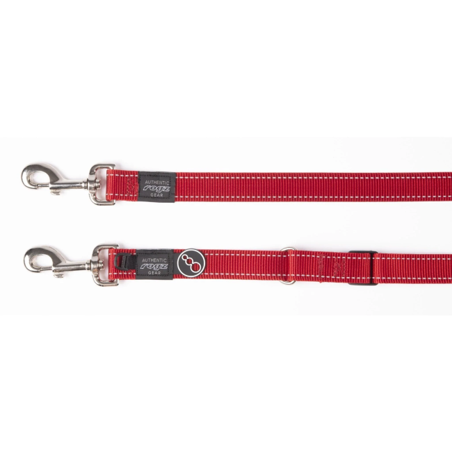 Control Multi Dog Lead close up of the silver metal hooks