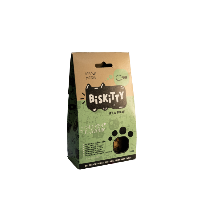 Biskitty chicken flavor side view