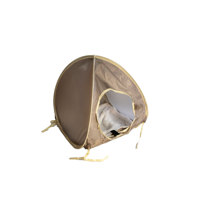Pop-Up Tent For Small Pets brown medium tent