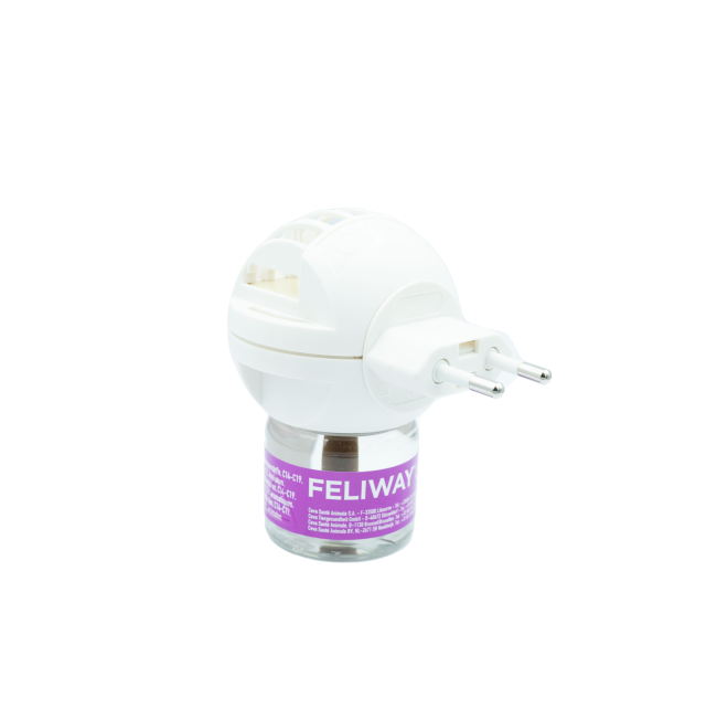 Feliway Plug-in Diffuser & Refill for Cats actual diffuser with two pin plug