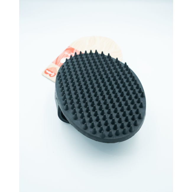 Rubber Grooming Brush for Pets front view