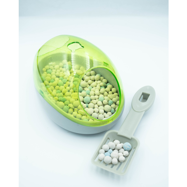 Hamster Potty / Bath Kit close up of pearls and scoop