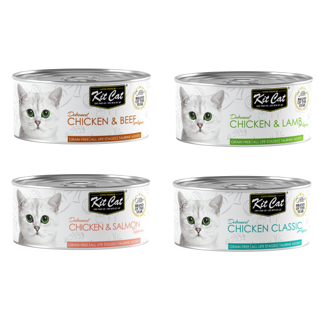 Kit Cat Wet Cat Food Chicken beef, lamb, salmon and classic flavours