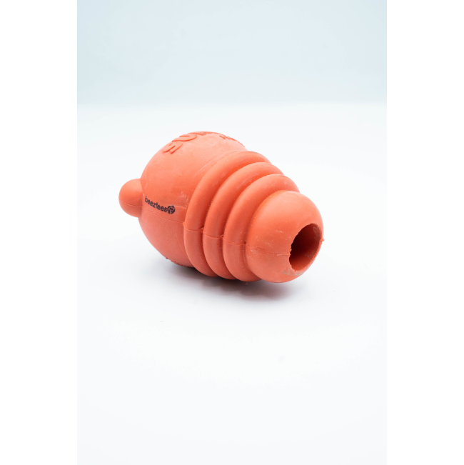 Sumo Mini Play Dog Toy view from side, with red durbale rubber
