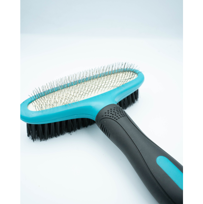 Double Sided Slicker Brush For Dogs pin teeth side of brush