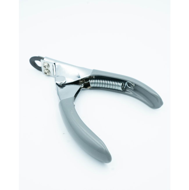 Guillotine Nail Clipper For Dogs and Cats with rubber grey handles
