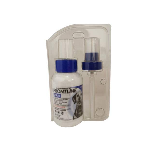 Frontline Spray Treatment for Tick & Fleas on Dogs and Cats 100ml in packaging