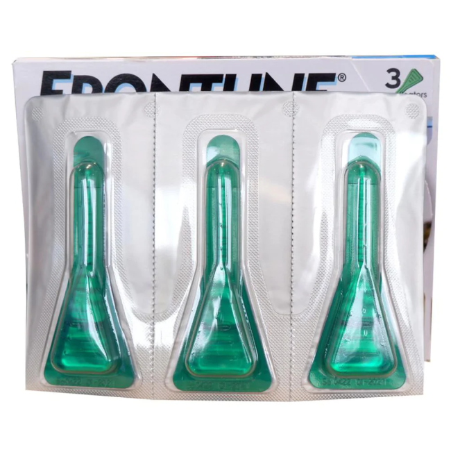 Frontline Plus Tick & Flea Spot On Treatment for Cats three pipettes packaged with box