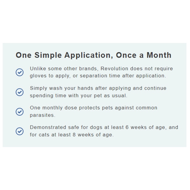 Revolution for Cats Mixed Parasite Spot On infographic of why you should use it