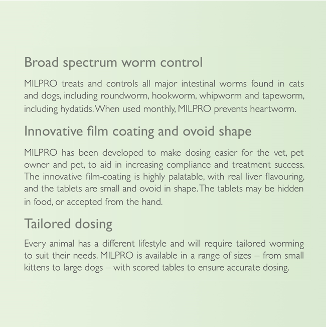 Milpro Deworming Tablet for Dogs why choose milpro as your dewormer