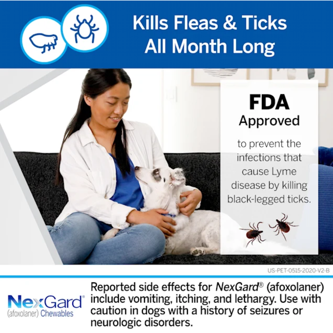 NexGard Chewable Tick & Flea Tablet for Dogs FDA approved treatment