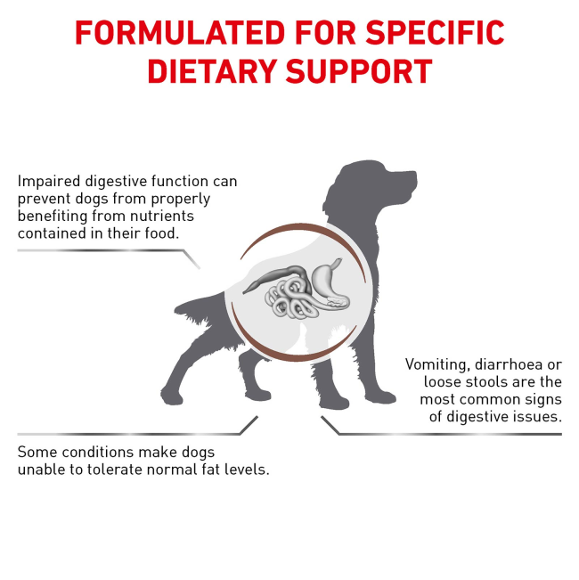 Royal Canin Gastro Intestinal Low Fat Adult Wet Dog Food formulated dietary support