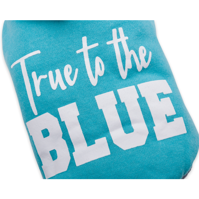 Dog Days Official Bulls Rugby Dog Hoodie true to the blue close up