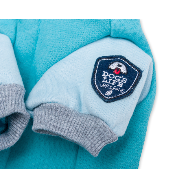 Dog Days Official Bulls Rugby Dog Hoodie true to the blue sleep close up