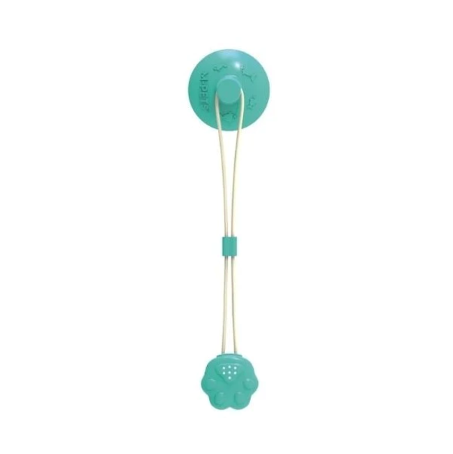 Suction Cup Cat Toy blue colour with suction cup and treat dispenser