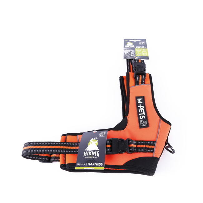 Triangle Walking Dog Harness Orange and black