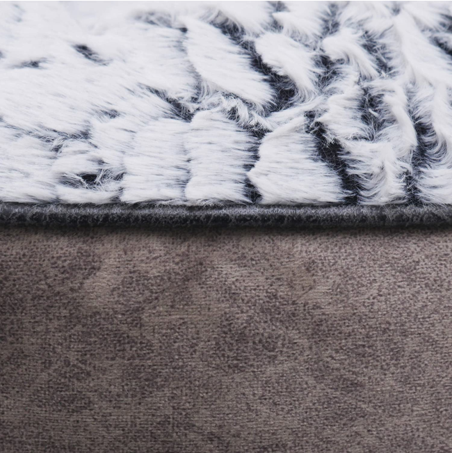 Rosewood Luxury Fleece Lined Plush Bed close up of fleece material