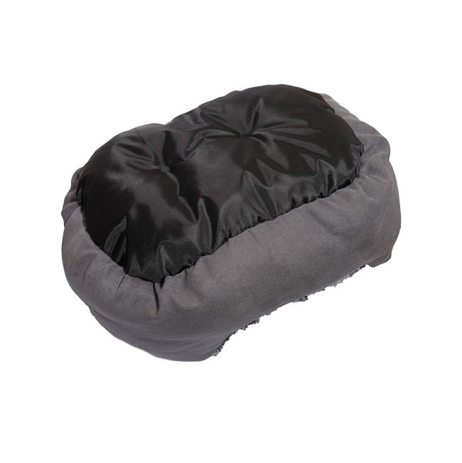 Lion Faux Suede Pet Bed bottom of bed that is water resistant