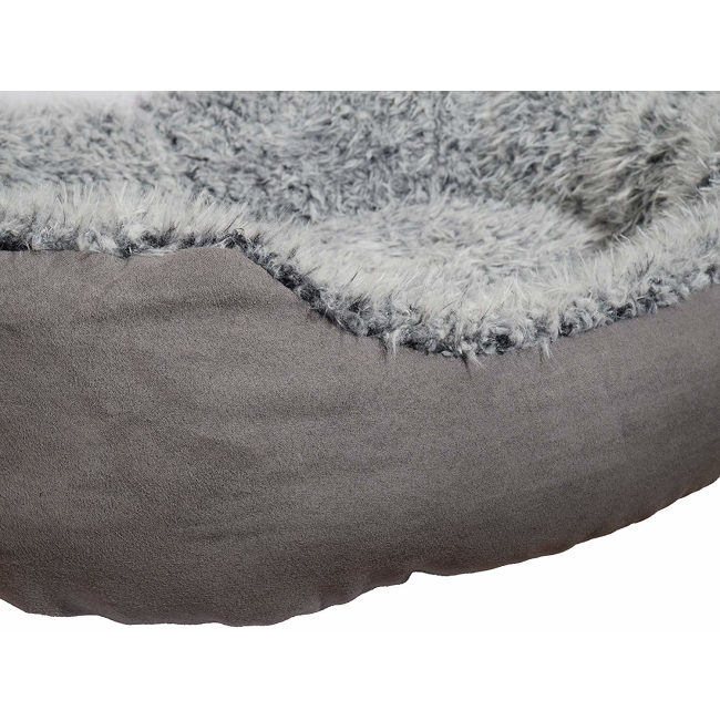 Lion Faux Suede Pet Bed side view
