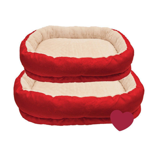 Red Orthopaedic Dog Bed small and medium sizes