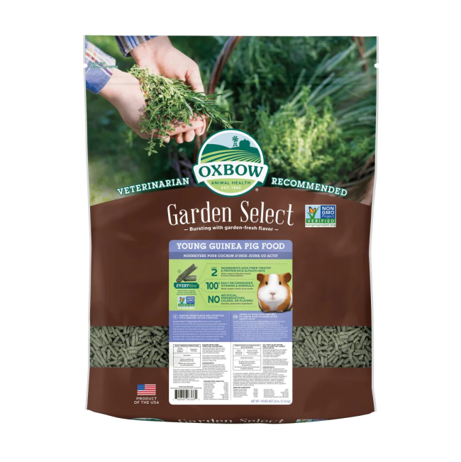 Garden Select Young Guinea Pig Food back of packaging