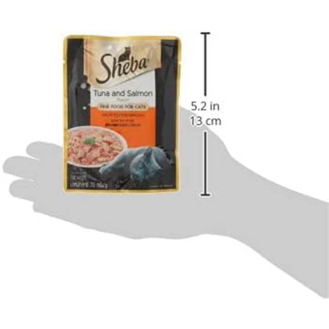 Sheba Wet Cat Treat - Pouches size of pouch in palm of hand