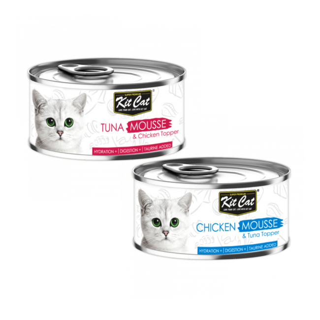 Kit Cat Mousse With Meal Topper Adult Cat Treat
