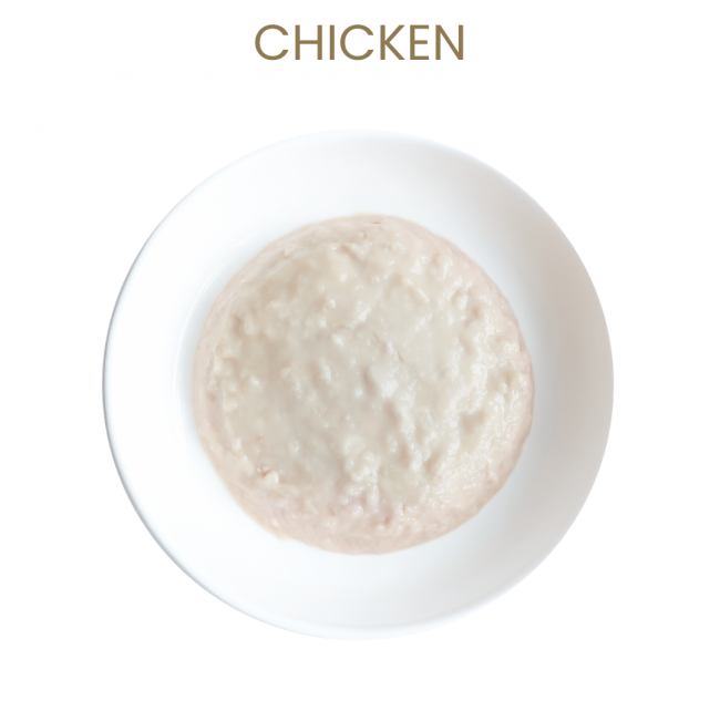 Kit Cat Mousse Kitten Cat Treat chicken on plate