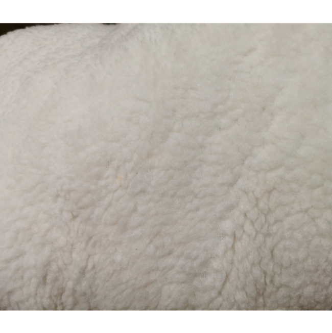 Marltons Box Sheepskin Pet Bed inside white sheepskin material